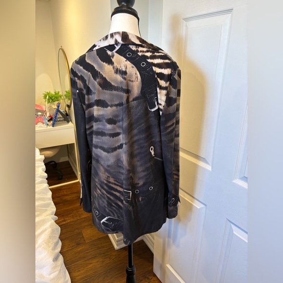 Frank Lyman Animal Print Open Cardigan Jacket | Size 14 | Made in Canada - Picture 7 of 7
